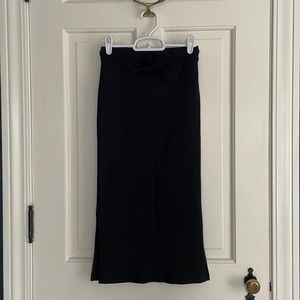 Skin Ribbed Knit Midi Skirt